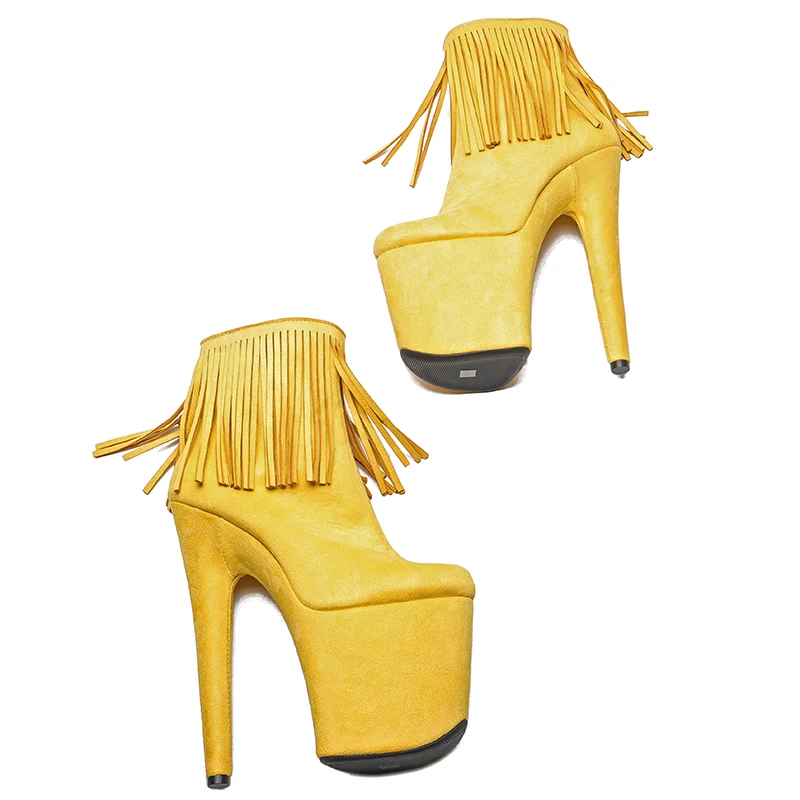 Leecabe 20CM/8Inches suede upper New Boots Nightclub Stage Fashion Club Stage Performance High Heel Bottom Boots 2B