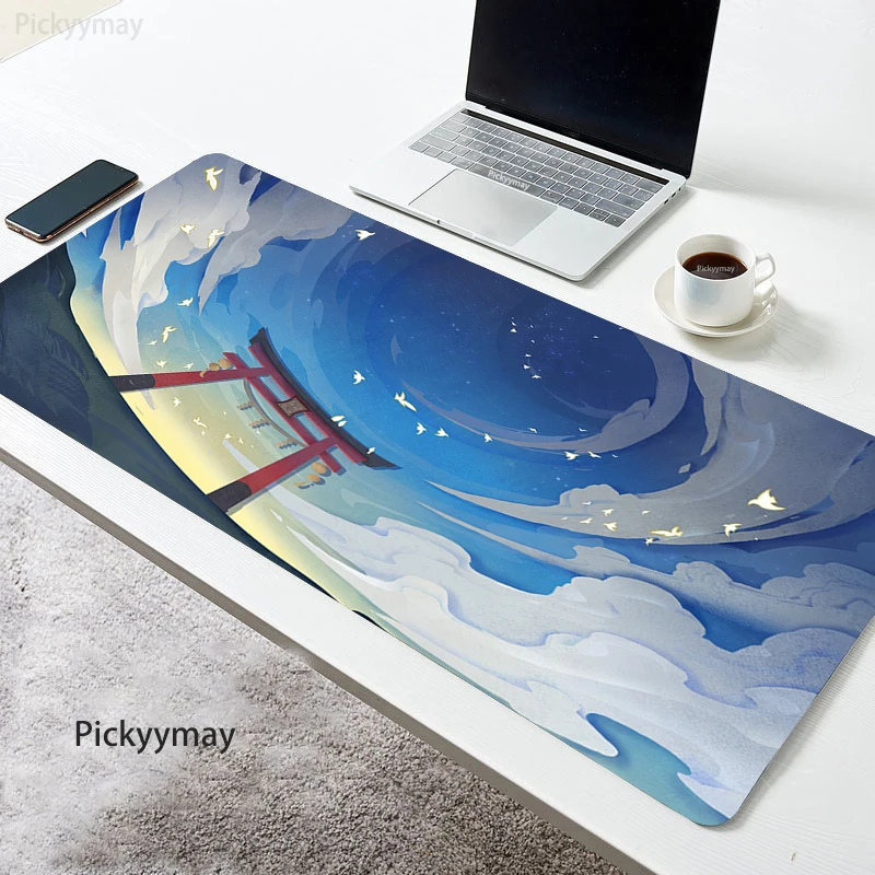 

Large Mouse Mat Gaming Mousepad Big Gamer Mousepads Japan Scenery Torii Rubber Keyboard Table Mats Desk Pad HD Mouse Pads Anime