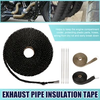exhaust heat wrap thermal tape fiberglass heat wrap manifold insulation roll resistant with stainless ties 5m2 5cm