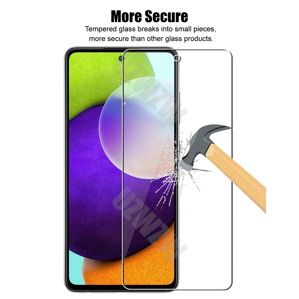 (2+2) For Samsung Galaxy A52s A52 5G / 4G (2pcs) Camera Lens Film & (2pcs) Tempered Glass Screen Protectors Protective Guard