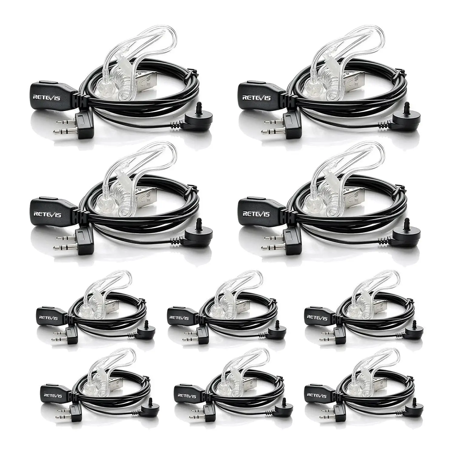 Радиогарнитура 2-контактные наушники со звуковой трубкой совместимые с рациями