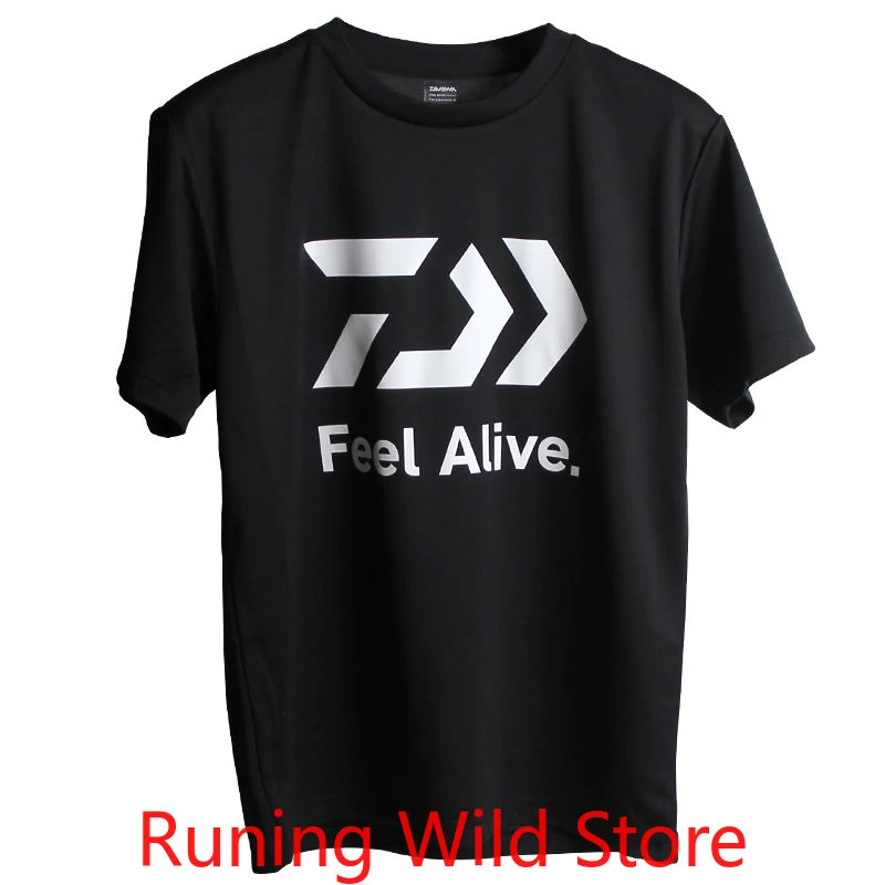 

Fishing T Shirt Outdoor Sports Clothes Quick Drying Sun Protection Anti-UV DAWA Men Breathable Short Sleeve Fishing Tshirt