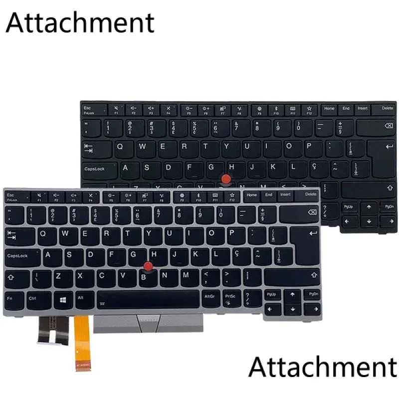 Бразильская клавиатура BR с подсветкой для ноутбука Lenovo Thinkpad E480 E485 T480S L480 T490 E490 T495
