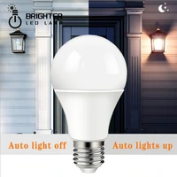 led sensor bulb e27 b22 10w warm white dusk to dawn smart lamp bulb ac220v day night light auto onoff for stair hallway pathway
