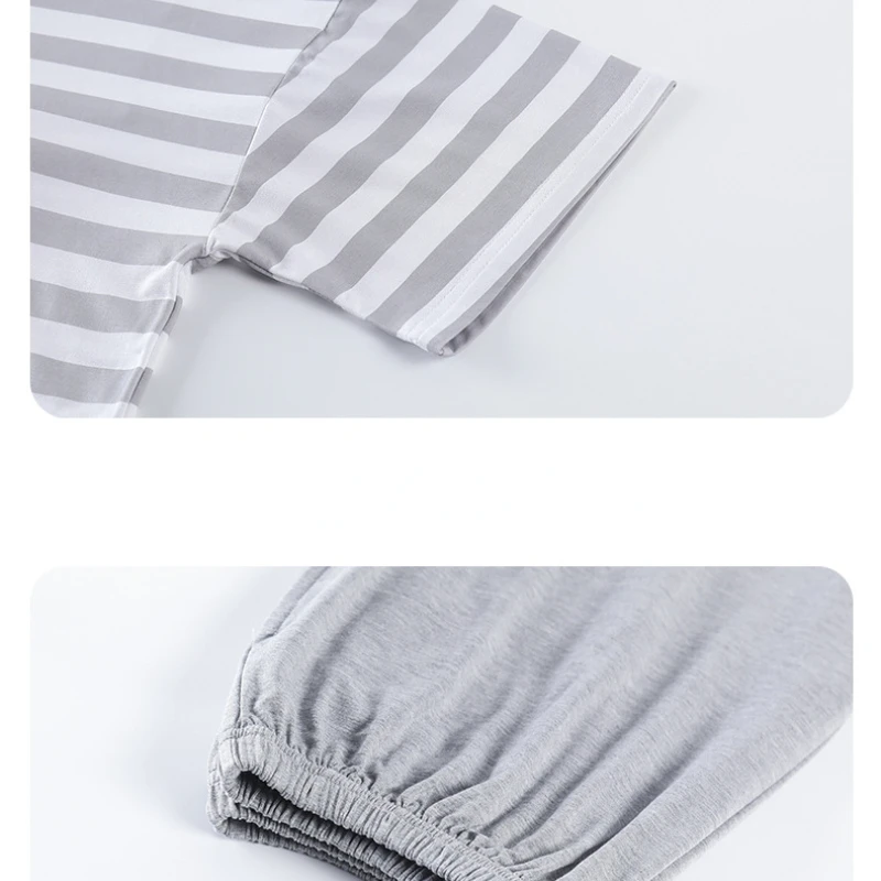 Pajamas Women's Summer Short-sleeved Shorts Suit Cool Feeling with Chest Pads Can Be Worn Outside Comfortable and Cute Home Suit