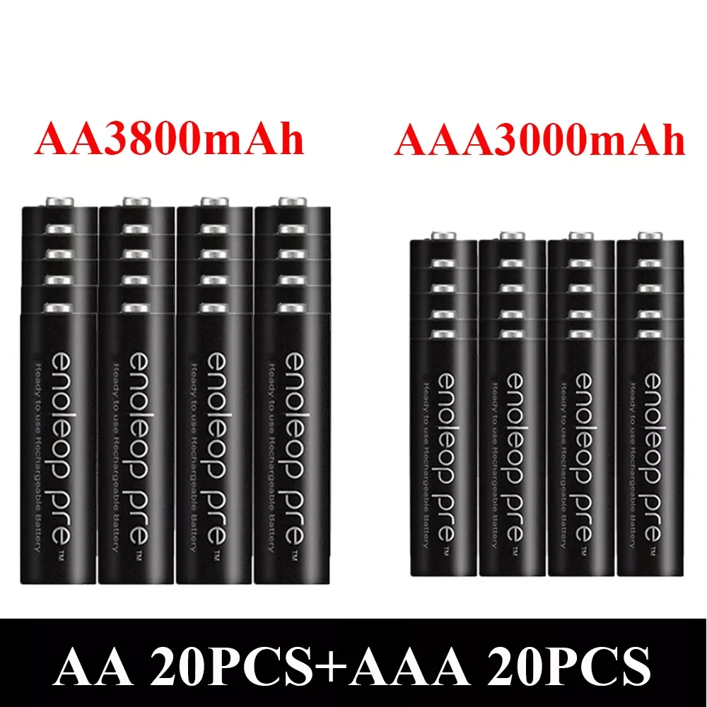 

NEW Ni-MH AA+AAA Rechargeable 1.2V Battery 3800Mah+3000MAh Camera Flashlight Toy Remote Control MP3 Watch