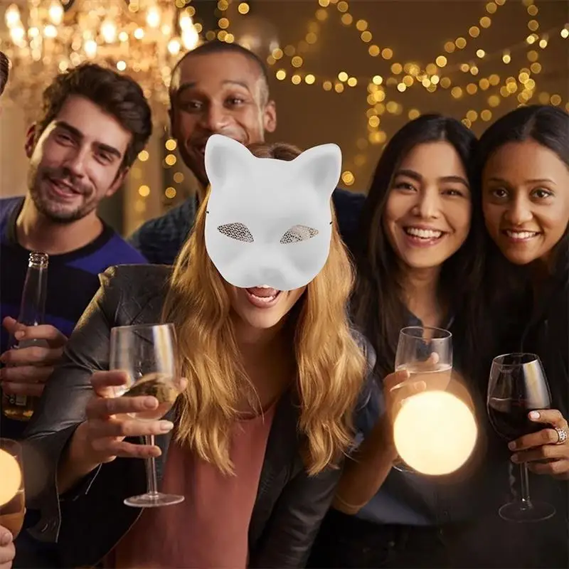 2 шт. костюм для макияжа реквизит кошачье лицо белая маска эмбриона оперный