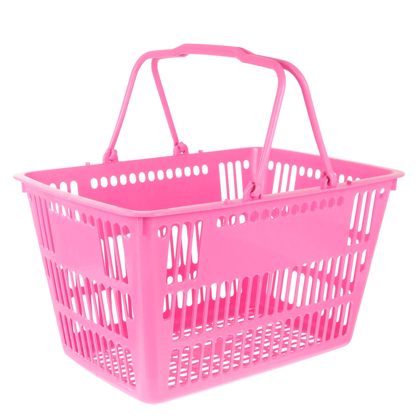 Supermarket Shopping Basket Home Storage Practical Grocery Mini Black Plastic Bins Small