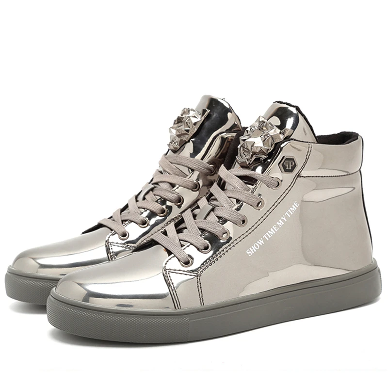 Мужская обувь Панк Ботильоны для мужчин Скейт Италия Европейский Высокий топ