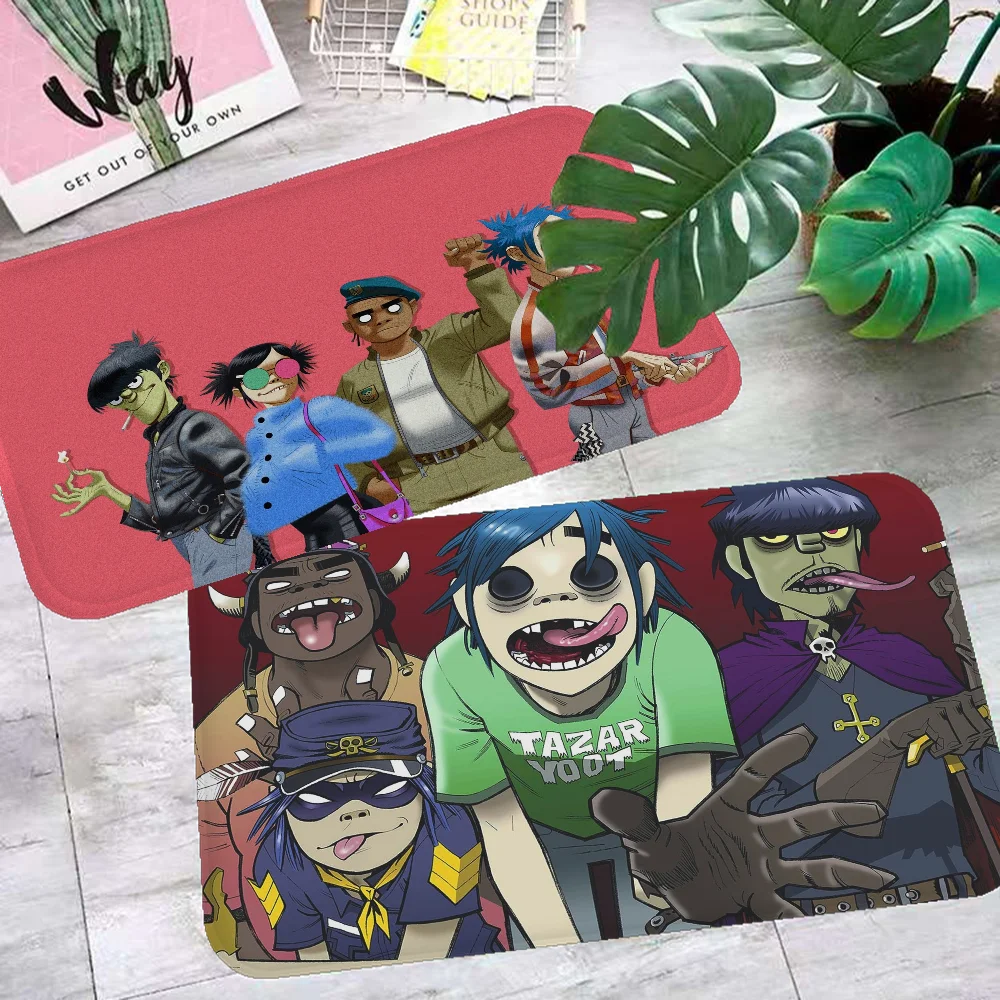 Коврик для ванной комнаты G-Gorillaz Band противоскользящий впитывающий воду длинная