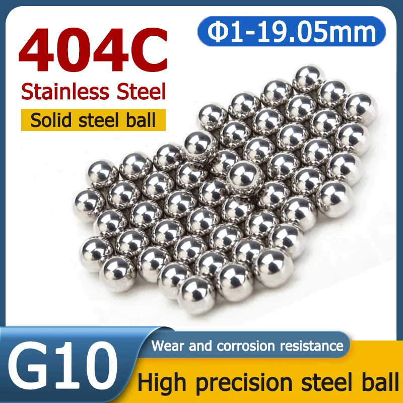 

1-200pcs 1.0-19.05mm 404C Stainless Steel Solid Ball G10 Grade Crimp Bead Anti-corrosion High Precision 2/3/6.35/8/10/12/15/18mm