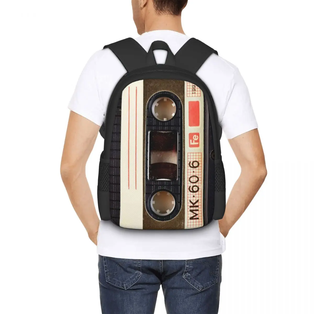 Audio Cassette Design For Music Lovers Backpack for Girls Boys Travel RucksackBackpacks for Teenage school bag