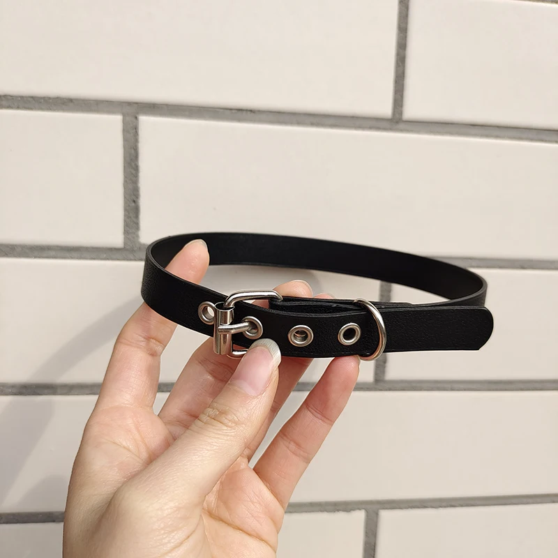 

Black Choker Necklaces for Women Trendy Goth Punk Harajuku PU Leather Collar Accessories gothic cosplay party festival jewelry