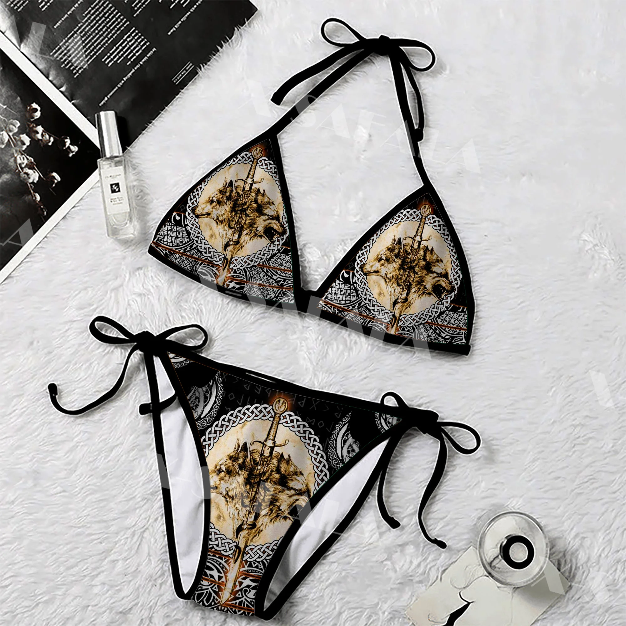 

Женский летний пляжный костюм с рисунком под дерево жизни