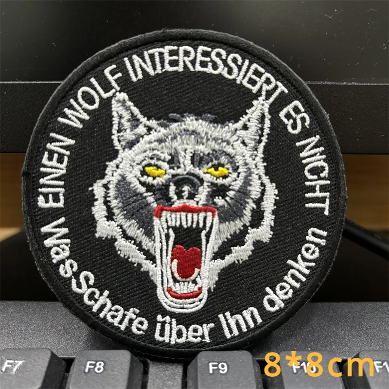 Нашивка с крючком и петлей для мыши волка Koala вышитая тактическая искусственная