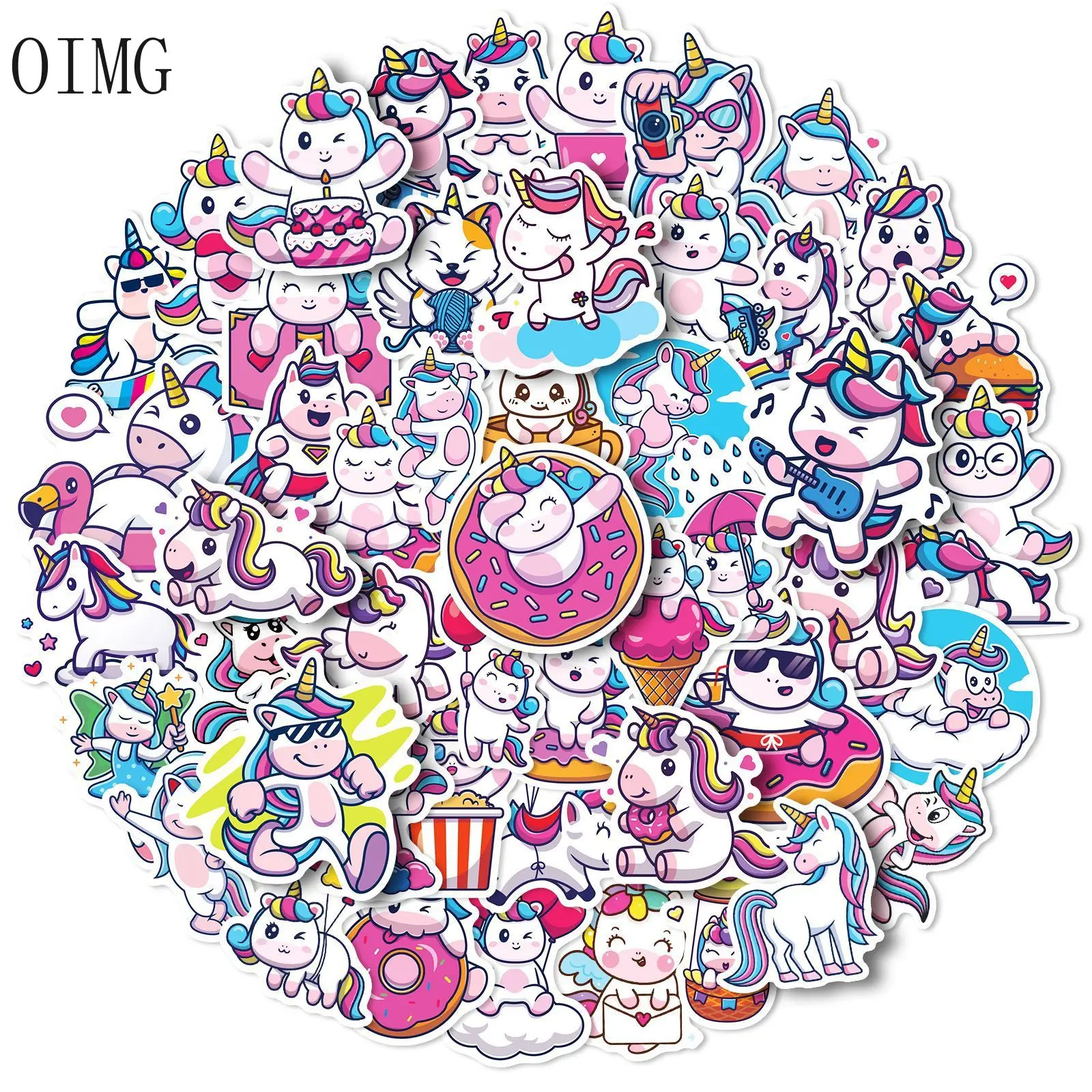 10/50PCS Cute Unicorn Cartoon Stickers Car Motorcycle Travel Luggage Phone Guitar Laptop Classic Toy Kid Kawaii Sticker Gift |