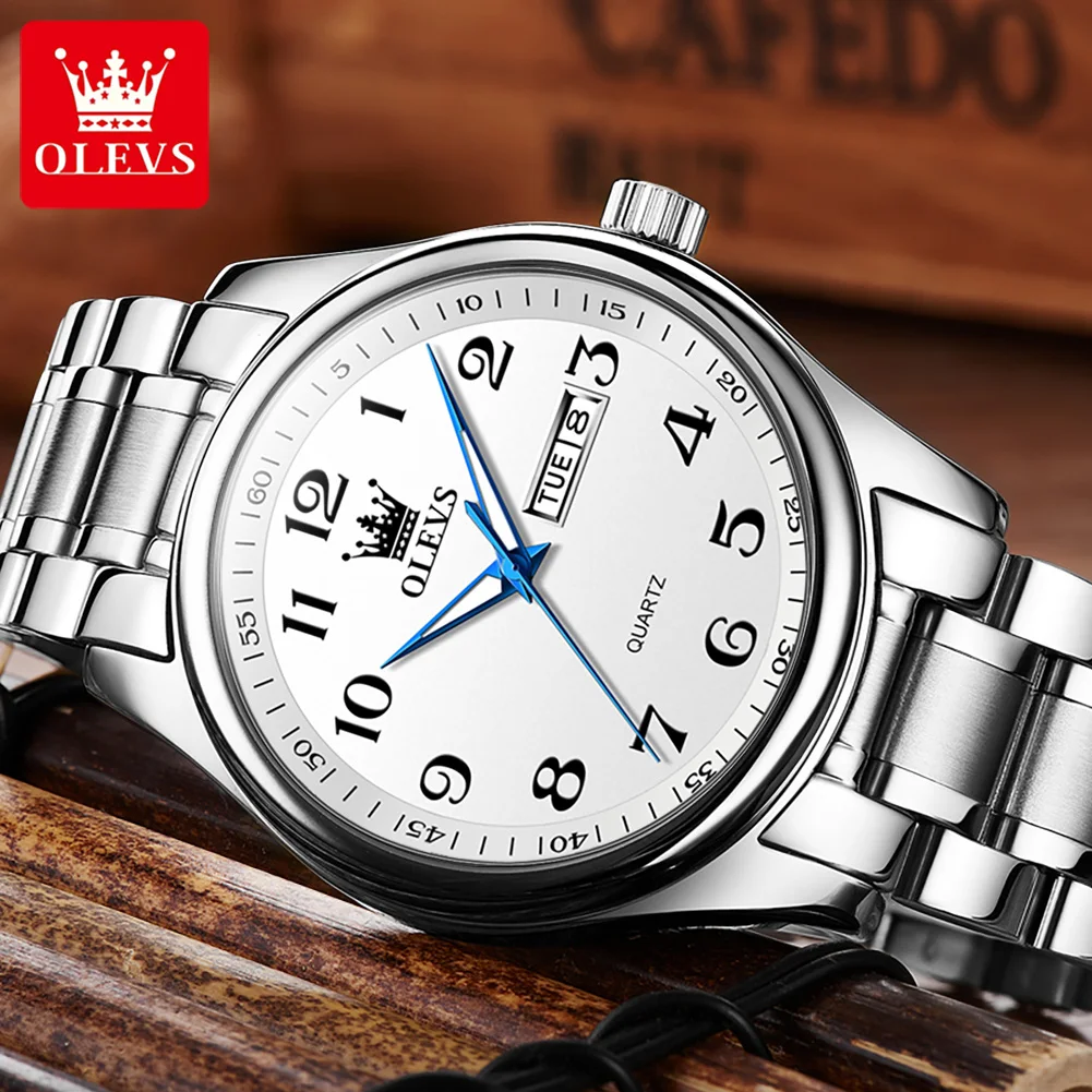 OLEVS швейцарские элитные брендовые мужские часы с арабскими цифрами из