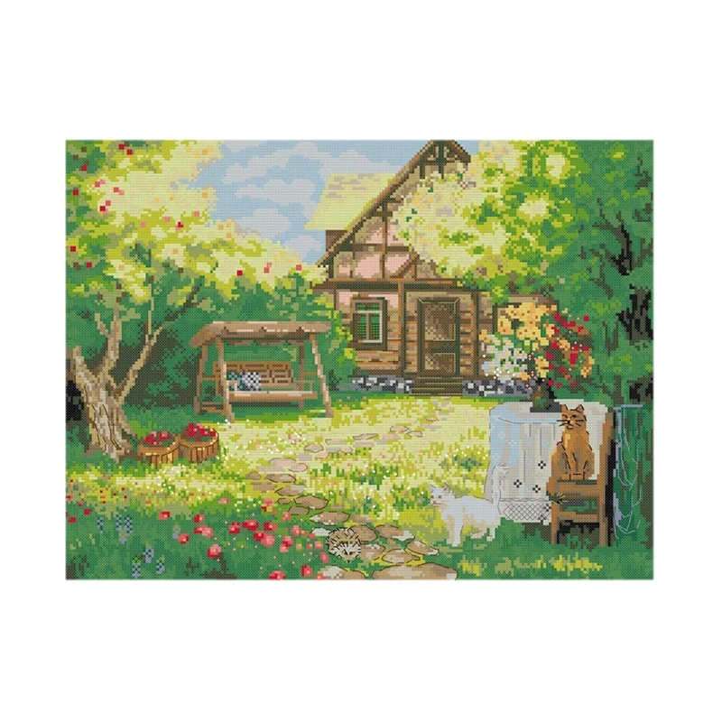 

Художественный узор для рукоделия, вышивка крестиком во дворе, 11CT тканевые иглы, наборы ниток, декор детской комнаты