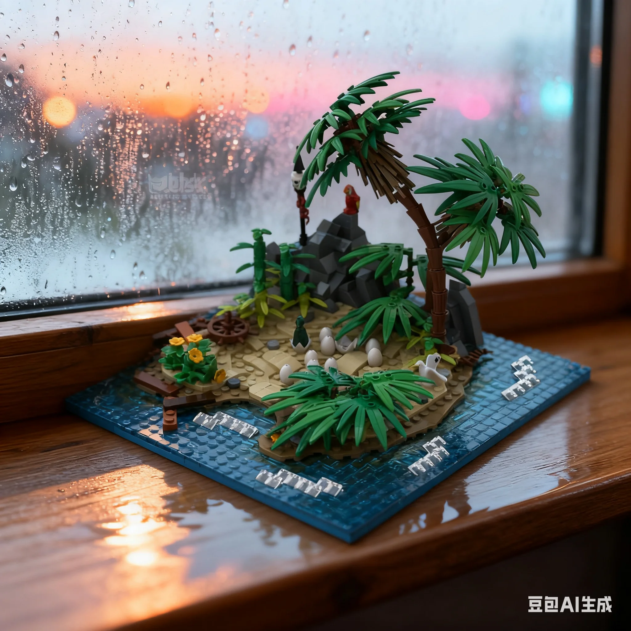Фото 870 деталей MOC, модель «Пиратское королевство Орберта: Порт Саваж», строительные блоки, развивающая игра, конструктор, подарок на день рождения №1