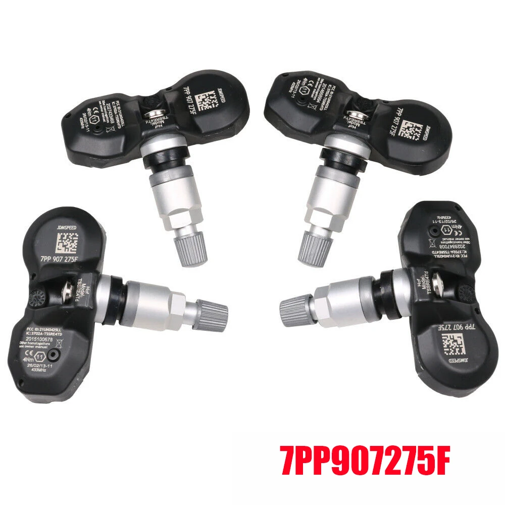 Датчик давления в шинах 7PP907275F, 4 шт., для Audi A4 B7 B8 A6 C6 A8 D4 Q7 R8 RS4 S4 S6 VW Porsche 911 433 МГц