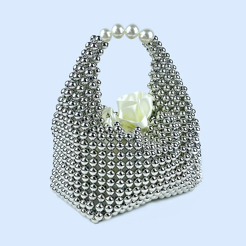 Высококачественная европейская и американская серебряная текстильная сумка с