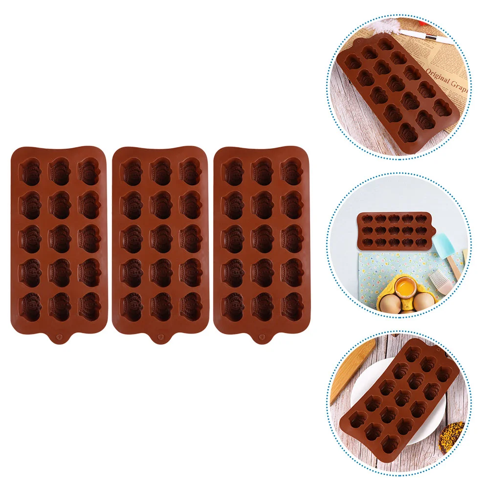 3 шт. милые формы для печенья Корона силиконовые мыла антипригарные конфеты