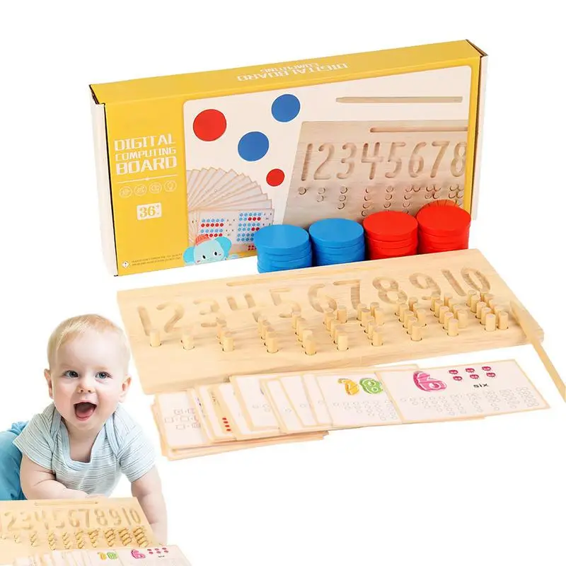

Counting Peg Board Educational Stick Peg Board For Kids Toddlers Wooden Peg Board Toy Montessori Peg Board Toys Digital Toddler