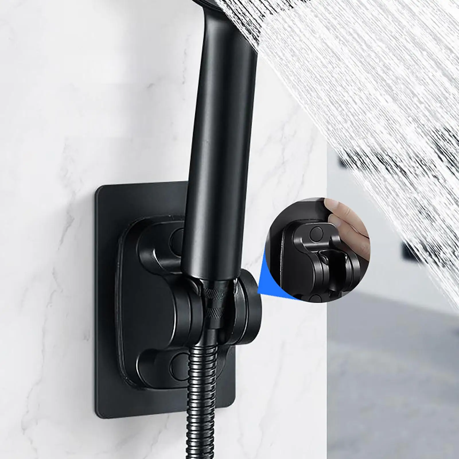 Самоклеящийся держатель для душевой лейки Универсальный Регулируемый кронштейн