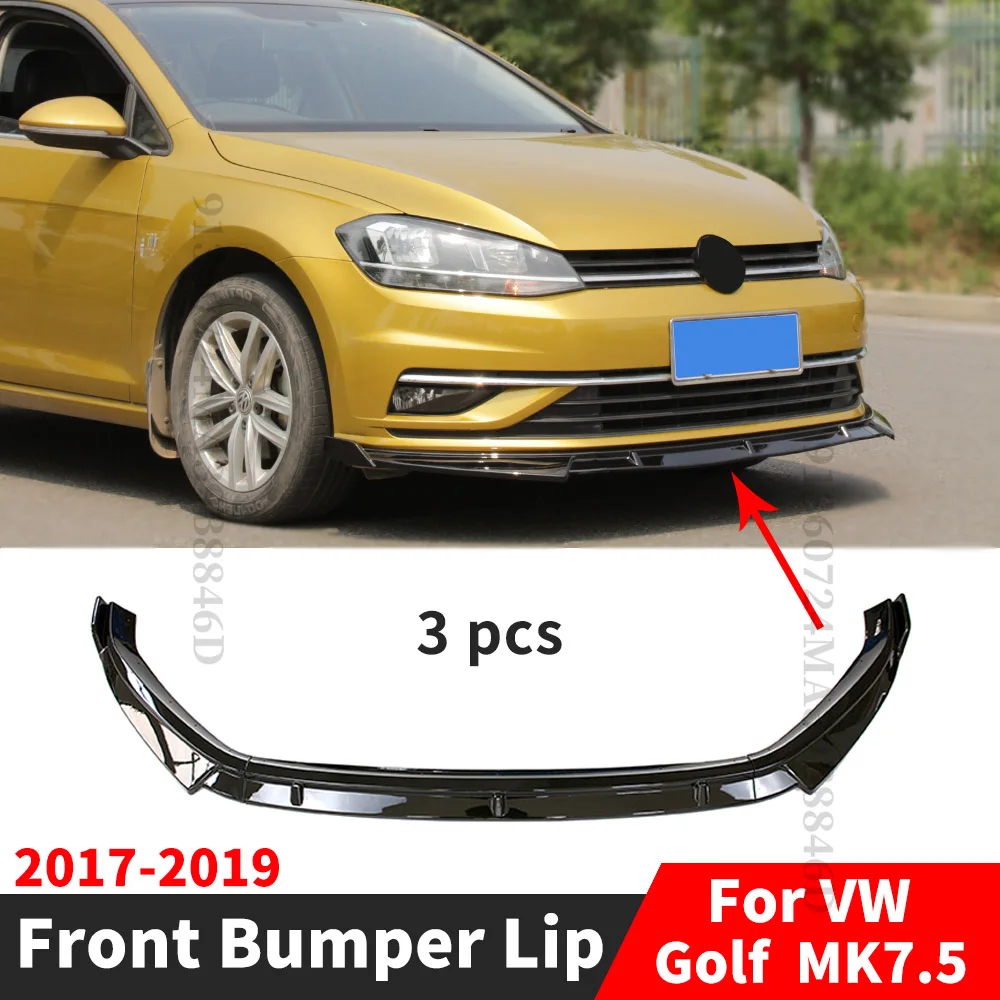 

Front Bumper Lip Cover Chin Guard Splitter Refit Protector For Volkswagen VW Golf 7.5 2017 2018 2019 MK7.5 Tuning Accessories