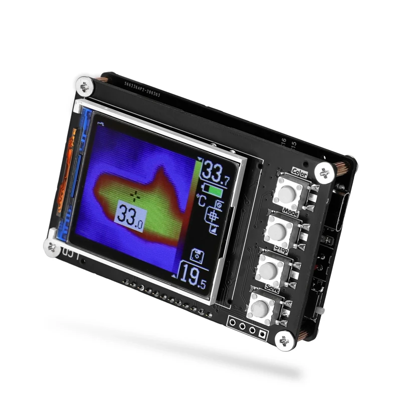 

GTBL Infrared Thermal Imager AMG8833 Thermal Imaging Camera Temperature Sensors 1.6 Inch TFT Display Screen 10Hz Data Refresh