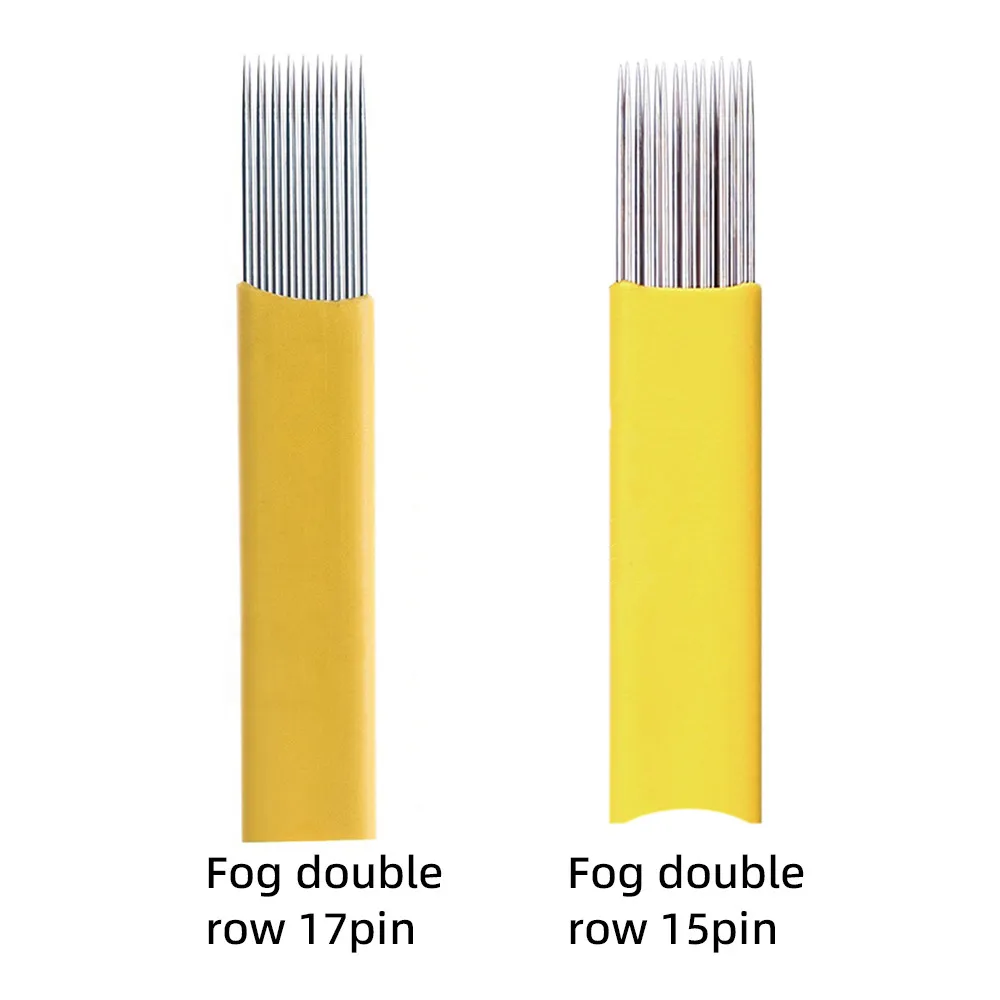 

50 шт., иглы для микроблейдинга, 15 или 17 пин