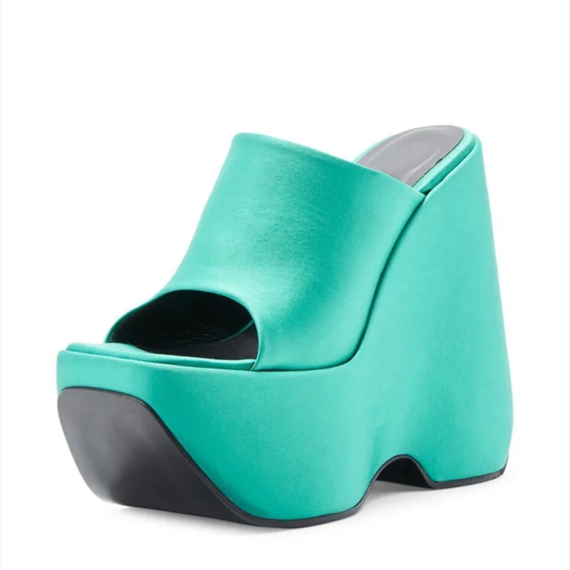 Лето 2022 женские тапочки премиум-класса на танкетке женская обувь платформе