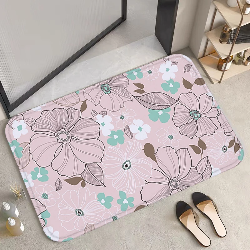

Living Room Rug Beautiful and Elegant Orchids Fashionable and Minimalist Entrance Doormat Bathroom Floor Mat Carpets Home Custom