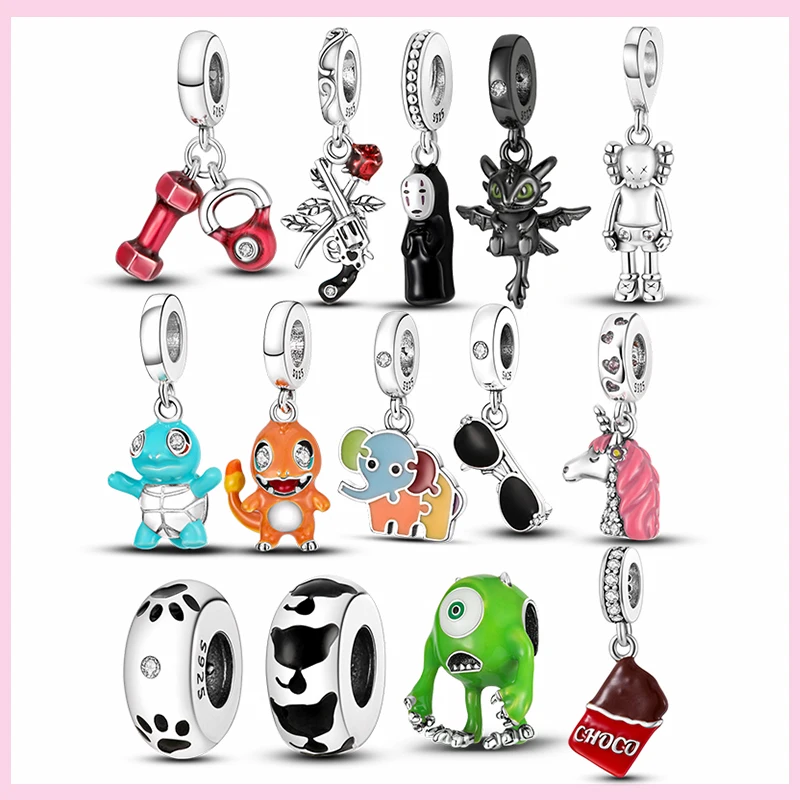 

Barbell Fitness Charms Silver 925 Bead Paw Cat Spacer Stopper Pendant For Pandora Charm Bracelet Original Design Fashion Jewelry