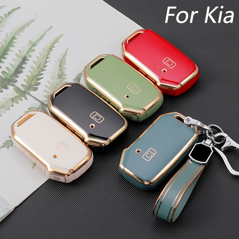 

5 Buttons TPU Car Key Case Cover Fob Shell Holder For Kia KN K5 K4 K3 KX3 KX5 KX7 Telluride Carnival Sportage Seltos Optima Ceed