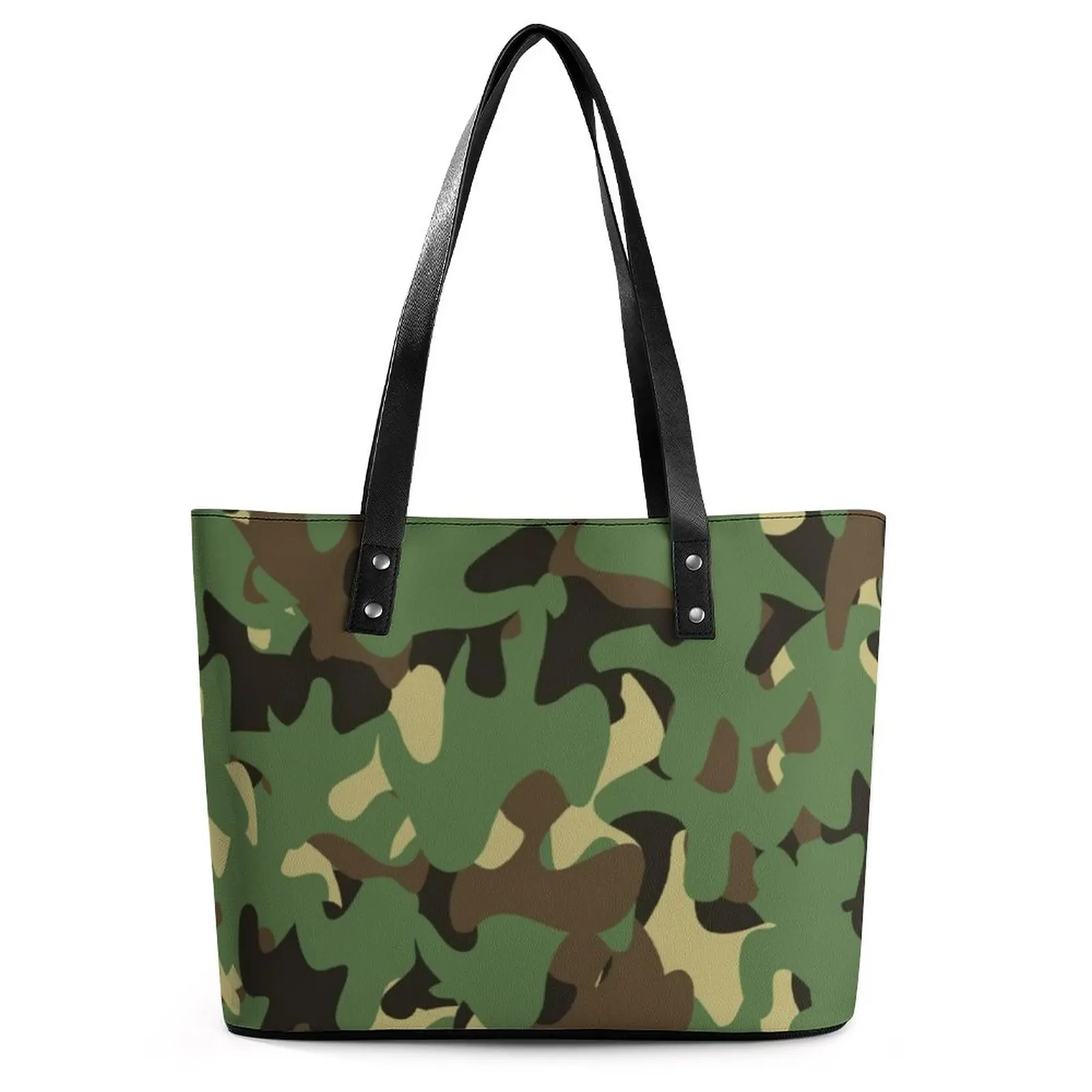 

Зеленые камуфляжные сумки, школьная сумка-тоут с принтом как, Женская Ретро сумка через плечо, модные сумки для покупок из искусственной кож...