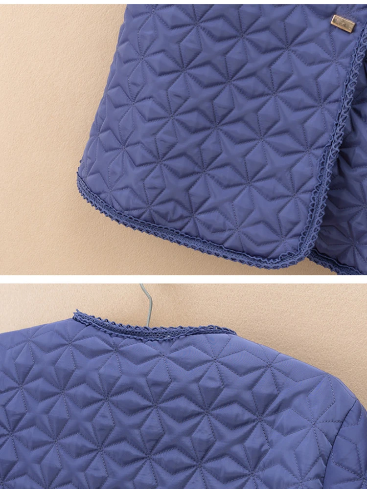 Buttons Parkas Women Fashion Turn Down Collar Coats Women Elegant Pockets Autumn Cotton Jackets Female Ladies Winter Jacket