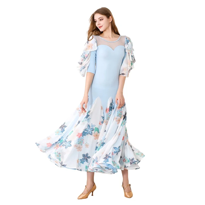 Женское платье для современных танцев бальных вальса модель M903 2024