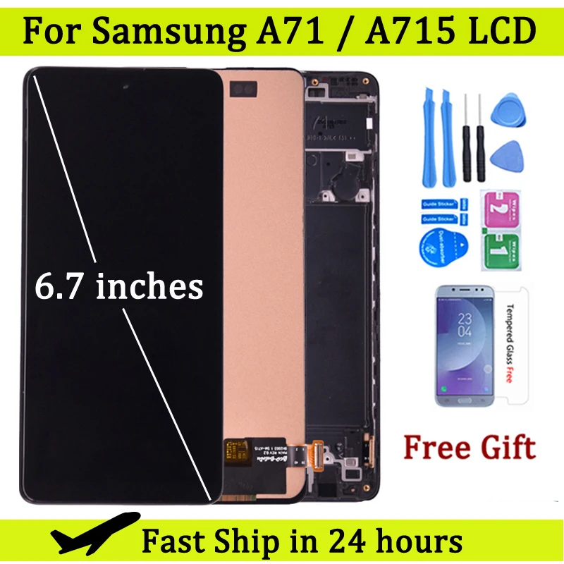 

6.7'' For Samsung Galaxy A71 A715 LCD Display With Touch Screen Digitizer Assembly SM-A715F/DS SM-A715F/DSN LCD Screen