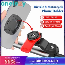 Onelesy Adjustable Bike Phone Holder Rotate Bicycle Mobile Phone Holder Motorcycle Phone Support Stand For iPhone 12 GPS Mount