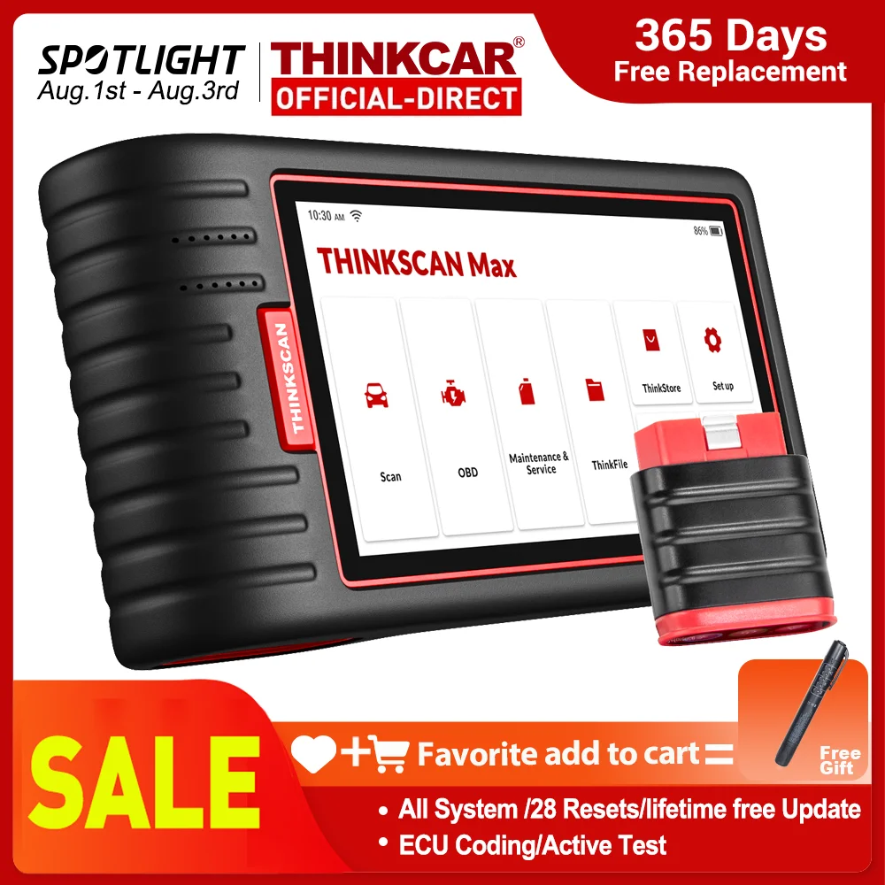 

ThinkScan max OBD2 Scanner Professional Full System OBD 2 Diagnostic Scanner Car Auto Scanner ECU Coding Active Test