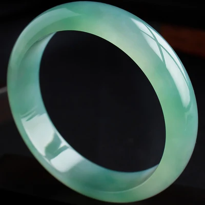 

Ювелирные изделия zheru, натуральный бирманский светло-зеленый браслет из жадеита 54 мм-64 мм, Элегантные украшения принцессы, лучший подарок дл...