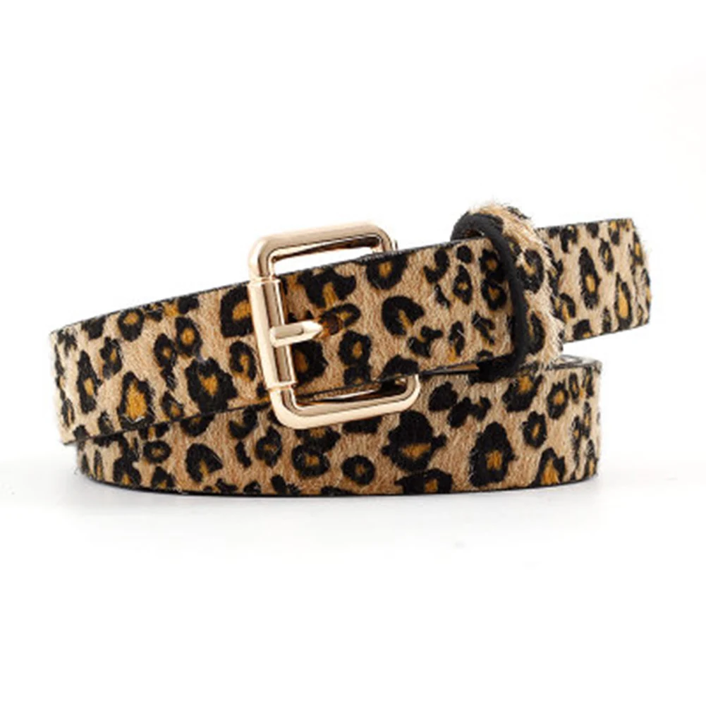 

Women Lady Belt Waistband Leopard Pin Buckle Waist Strap Vintage For Pants Jeans
