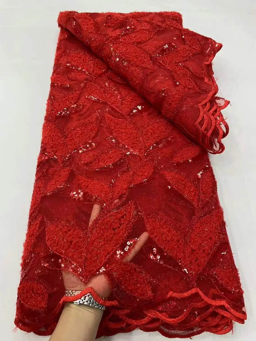 

Африканская французская Тюлевая кружевная ткань 2022, Высококачественная вышивка блестками, 3D вышивка, кружевная ткань для невесты