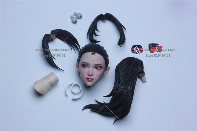 Фото VHTOYS VH002 Голова женской фигурки с подвижными глазами, краснокожая танцовщица, масштаб 1/6, для 12-дюймовой фигурки. №2