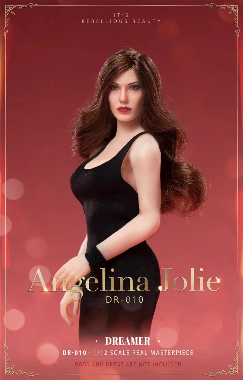 DR-010 1/12 солдат Анджелина Джули голова резьба длинная юбка на высоких каблуках