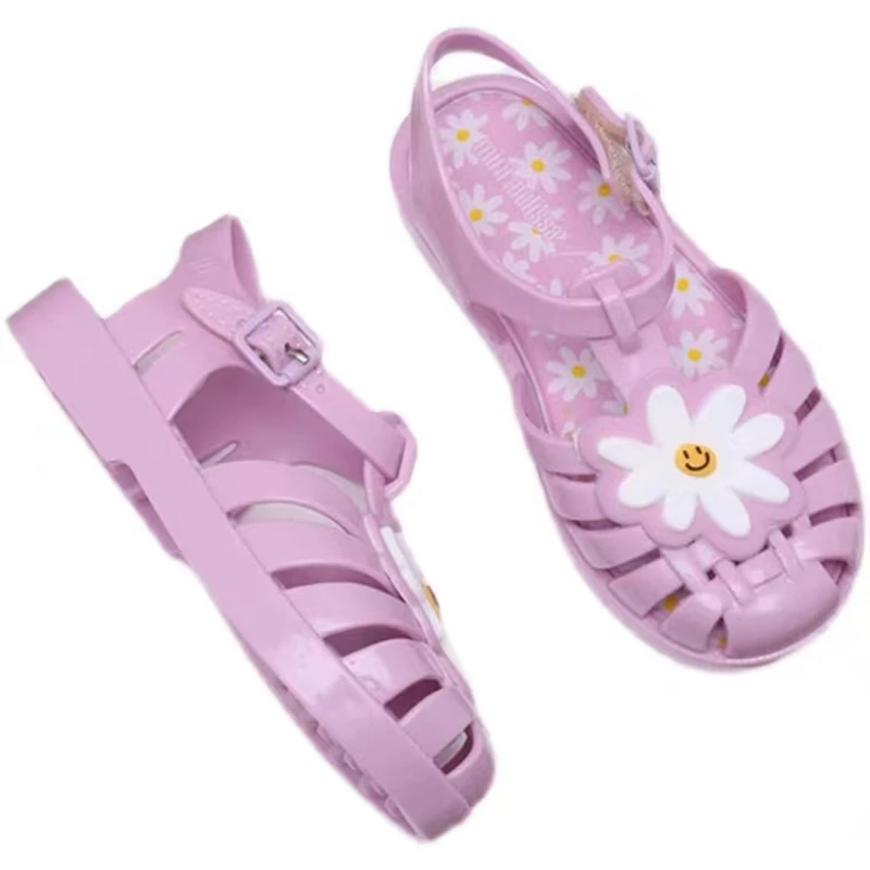 Enlarge Children's Sandals 2022 New Summer Girls Jelly Shoes Roma Breathable Retro Beach Shoes Kids Princess sandals