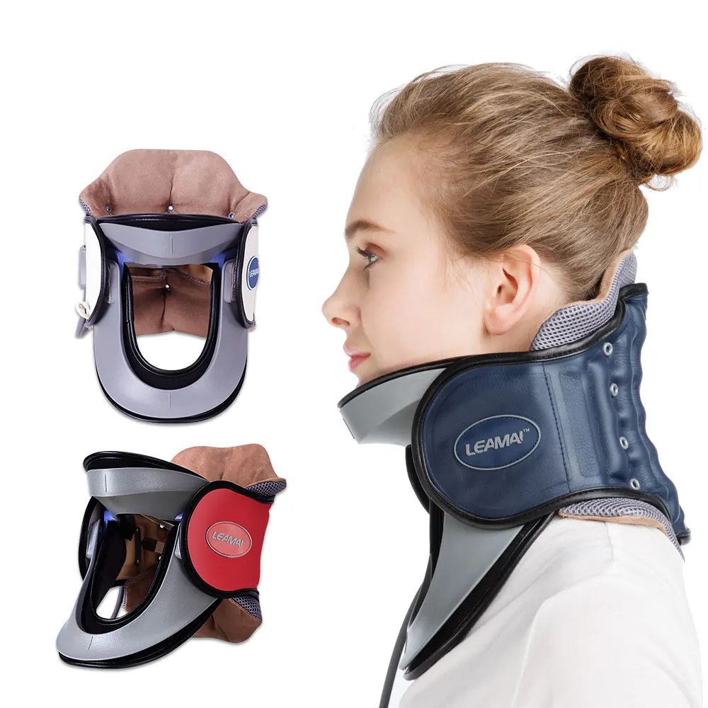 

Neck Stretcher Collar Cervical Traction Device Brace Spine Vertebra Orthosis Posture Corrector Adjust Support Inflatable Relaxer