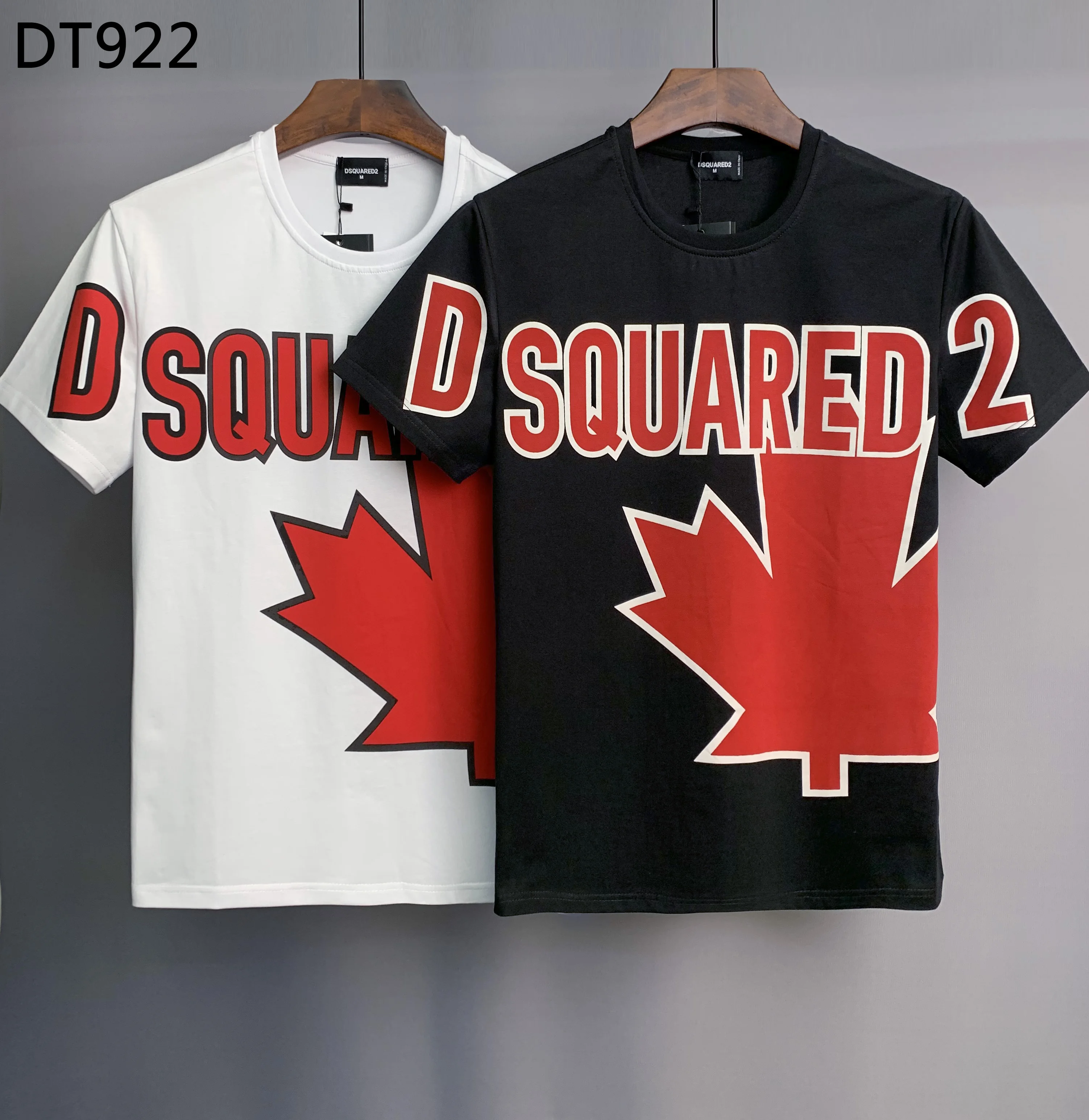 

Базовая Мужская футболка D2 2022 FW Dsquared2, уличная одежда, модная хлопковая Повседневная футболка с коротким рукавом и круглым вырезом