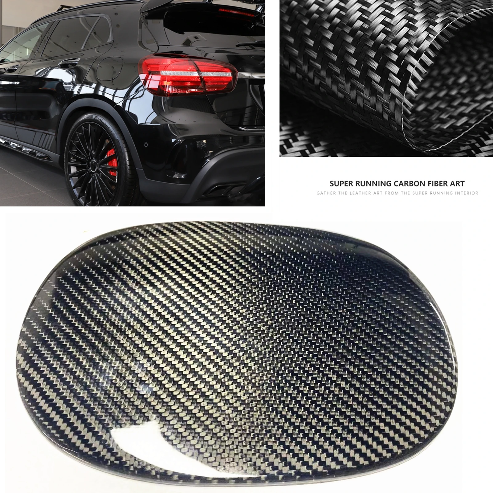 

Car Exterior Fuel Tank Trim Sticker Gas Oil Cover Port Access Lid For Mercedes Benz GLA250/GLA45 2014-2018